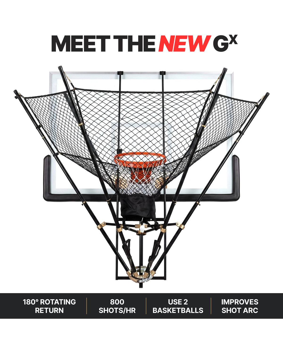 GRIND Gx Shot Trainer | Portable Basketball Rebounder