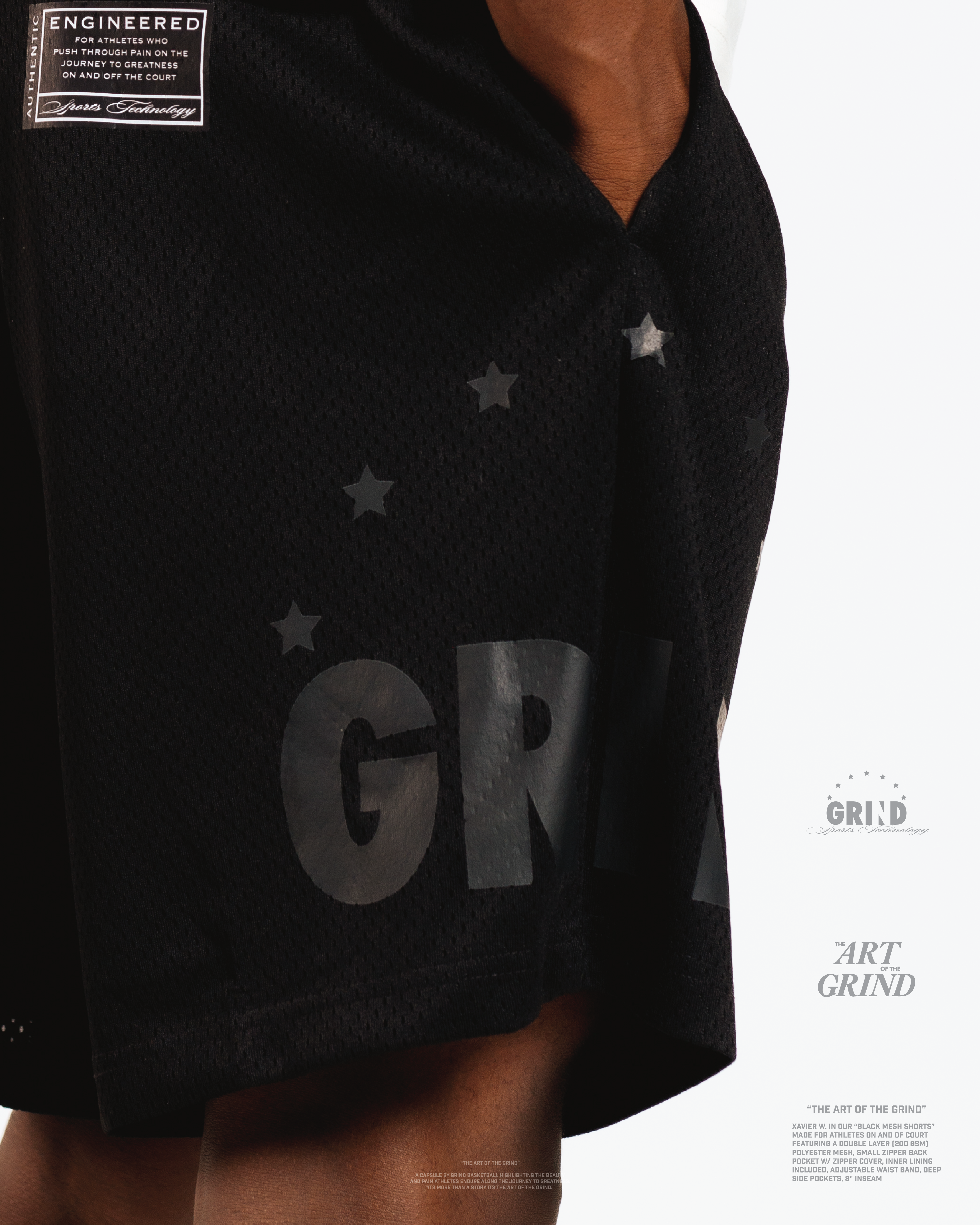 "MESH SHORTS"   -BLACK