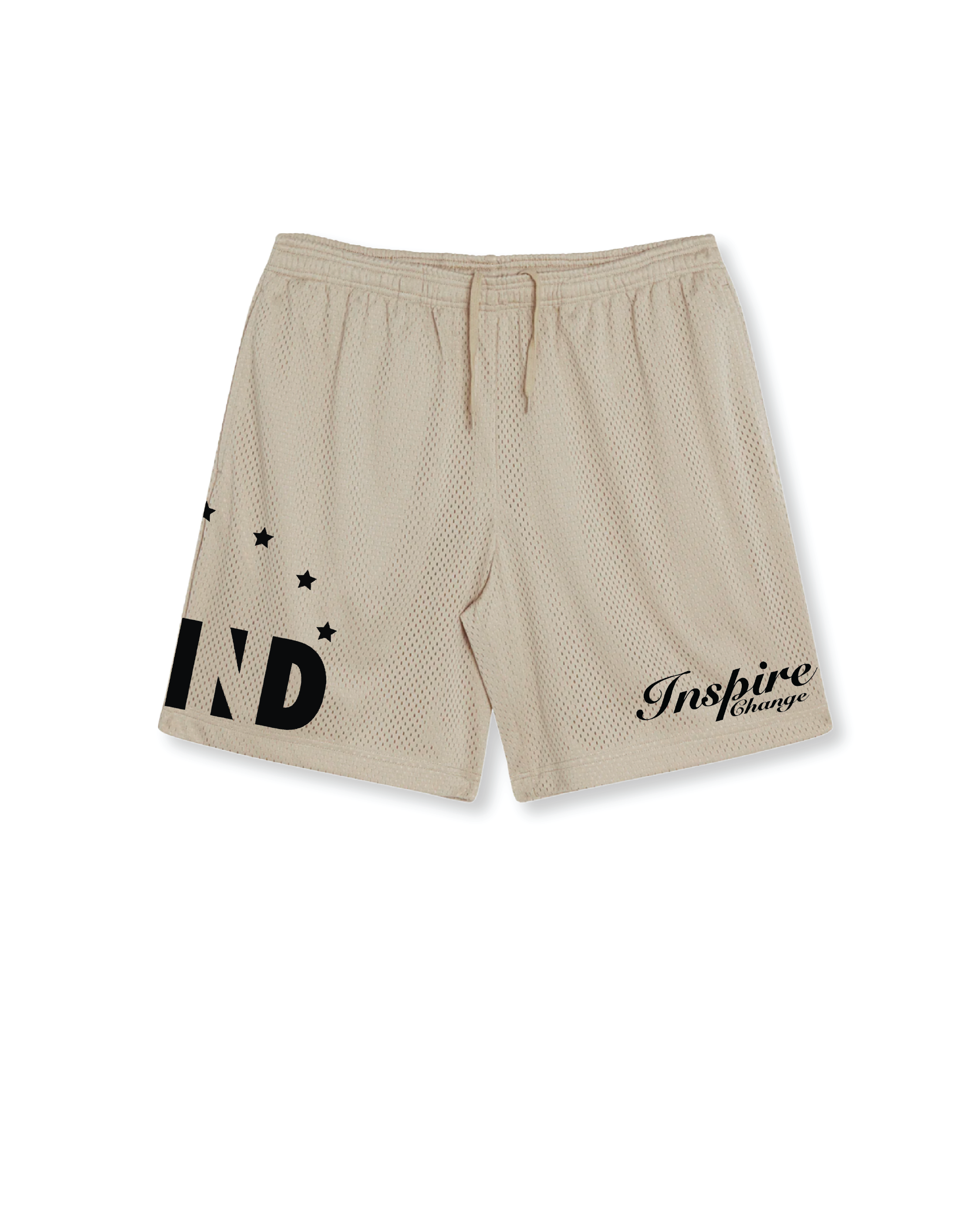 "MESH SHORTS"   -CREAM