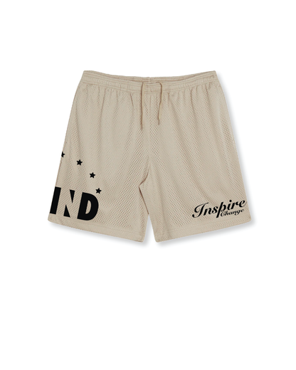 "MESH SHORTS"   -CREAM